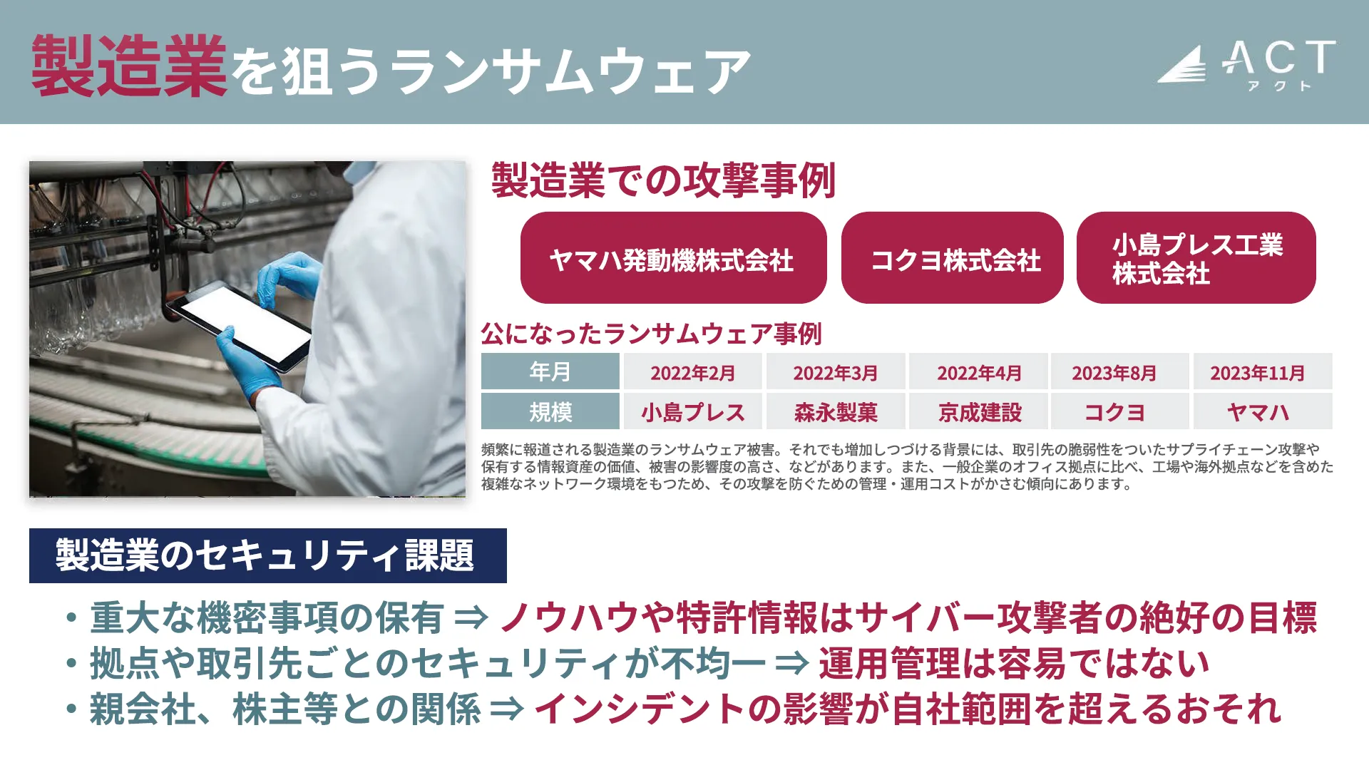 日本国内で発生したランサムウェア被害事例集